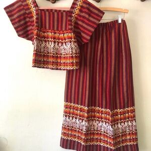Colorful Striped Two-Piece Set